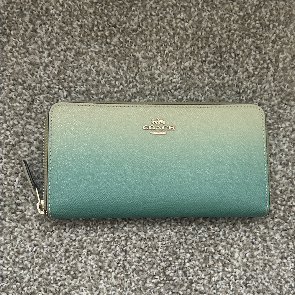COACH Teal Ombré Wallet
